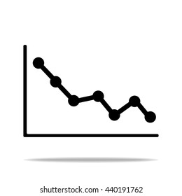 Business graph Icon Vector on a white background