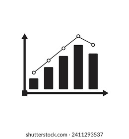 business graph icon vector template illustration logo design