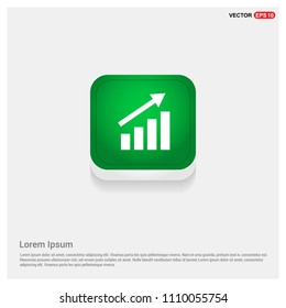 Business graph iconGreen Web Button - Free vector icon