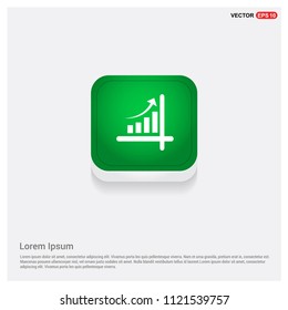 Business graph iconGreen Web Button - Free vector icon