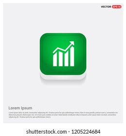 Business graph iconGreen Web Button - Free vector icon