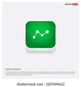 Business graph iconGreen Web Button - Free vector icon