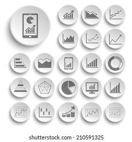 business graph icons vector collection