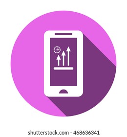 Business graph icon,vector.