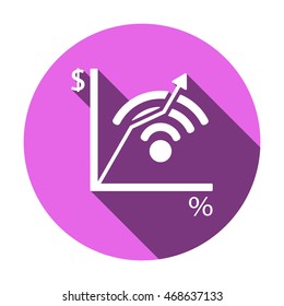 Business graph icon,vector.