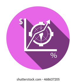 Business graph icon,vector.