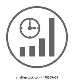 Business graph icon,vector.