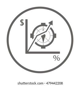Business graph icon,vector.