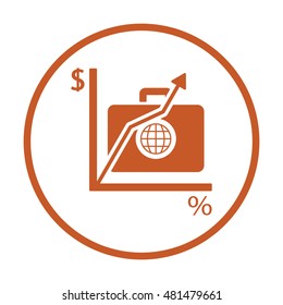 Business graph icon,vector.
