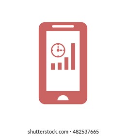 Business graph icon,vector.