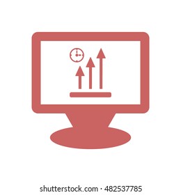 Business graph icon,vector.