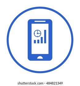 Business graph icon,vector.