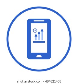Business graph icon,vector.