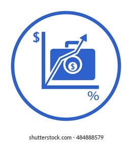 Business graph icon,vector.