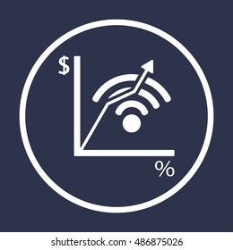 Business graph icon,vector.