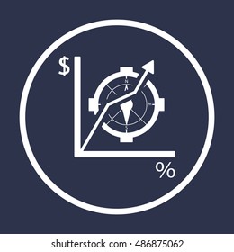 Business graph icon,vector.