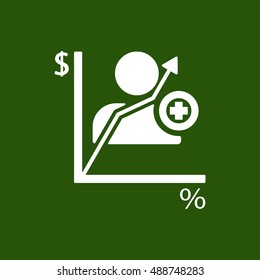 Business graph icon,vector.