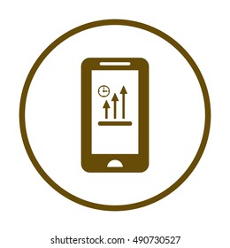 Business graph icon,vector.