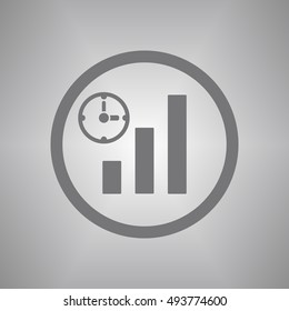 Business graph icon,vector.