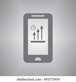 Business graph icon,vector.