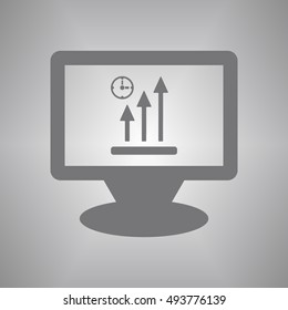 Business graph icon,vector.