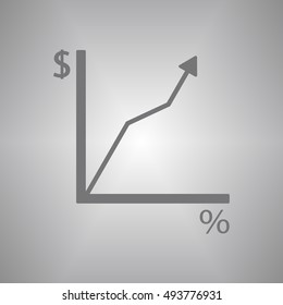 Business graph icon,vector.