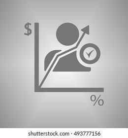 Business graph icon,vector.