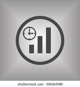 Business graph icon,vector.