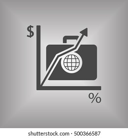 Business graph icon,vector.
