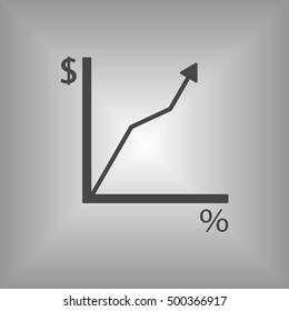 Business graph icon,vector.