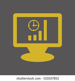 Business graph icon,vector.