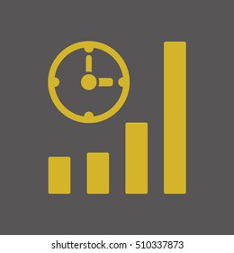 Business graph icon,vector.