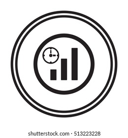 Business graph icon,vector.