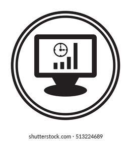 Business graph icon,vector.