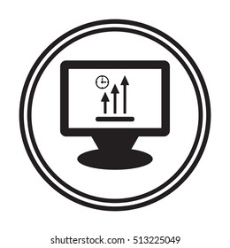 Business graph icon,vector.