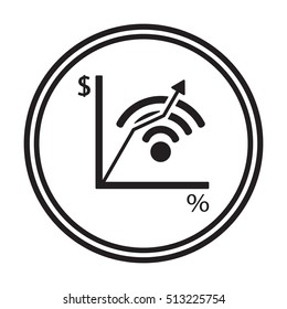 Business graph icon,vector.