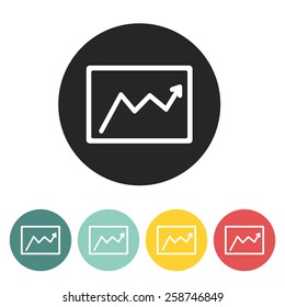 business graph icon.vector illustration.