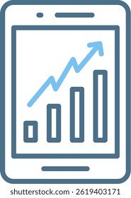 Business Graph Line Two Colour Icon