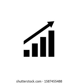 business graph logo icon template, chart vector element