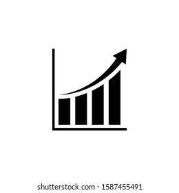 business graph logo icon template, chart vector element
