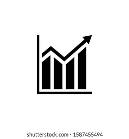 business graph logo icon template, chart vector element