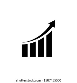 business graph logo icon template, chart vector element