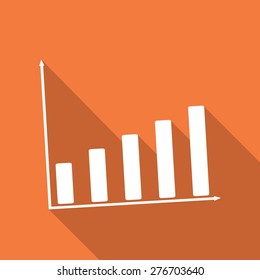 Business graph with long shadow