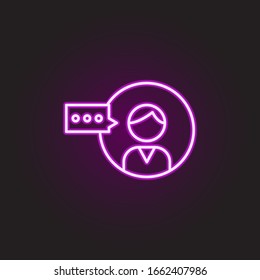 Business graph neon style icon. Simple thin line, outline vector of food and drink icons for ui and ux, website or mobile application