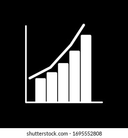 gráfico de negocios sobre fondo negro