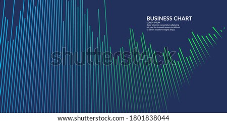 Business graph on a white background. Chart analysts of growth and falling profits. Vector illustration.