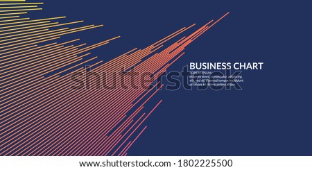 Business graph on a white background. Chart analysts of growth and falling profits. Vector illustration.
