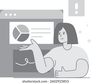 Business Graph Presentation at Office