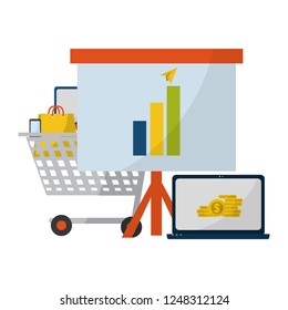 Business graph and profits