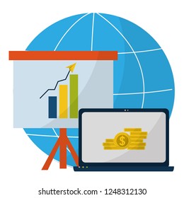 Business graph and profits